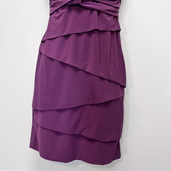 WHBM Instantly Slimming Twist-Detail Sheath Dress Purple Size 4P Petite - Picture 5 of 14
